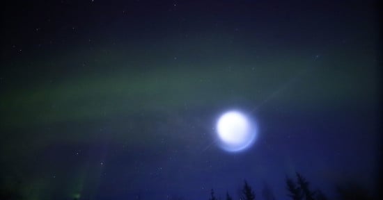orb over aurora alaska